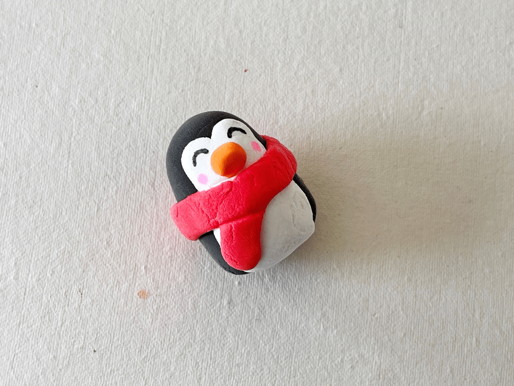 clay penguin - step 17