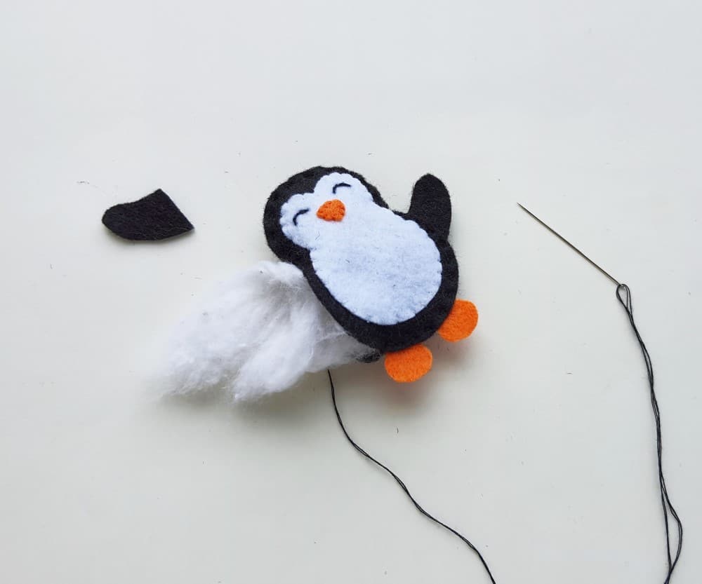 plushie penguin craft - step 6