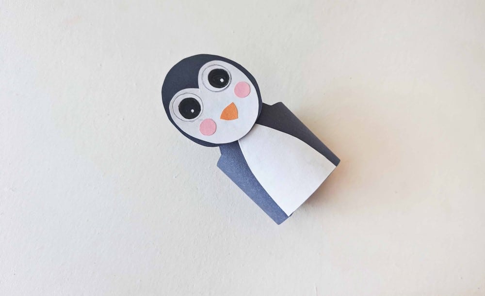 TP Roll Penguin Craft - step 7