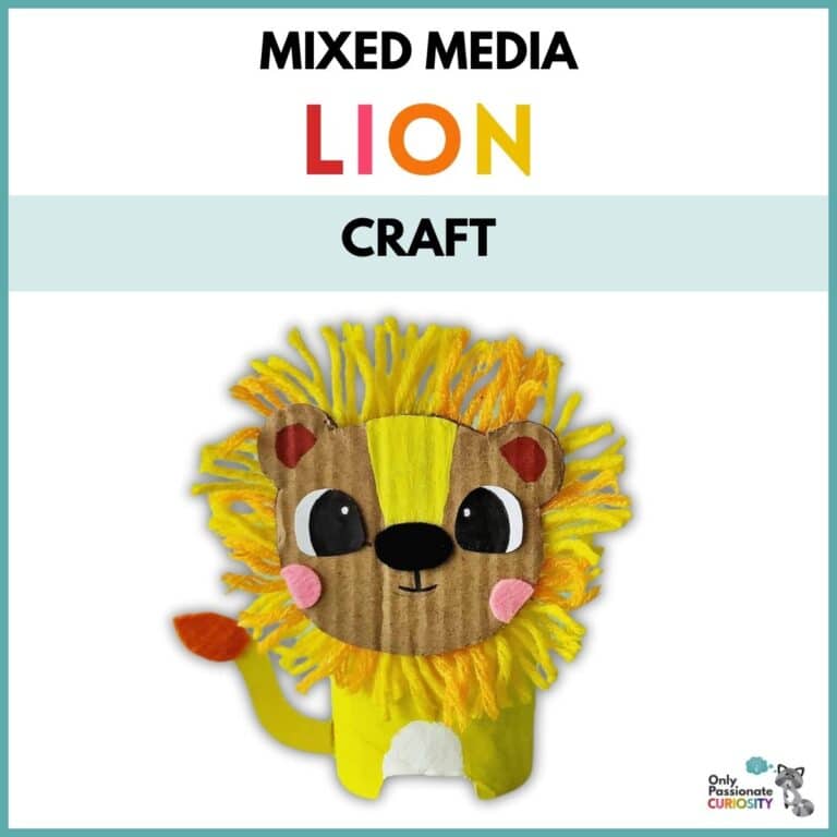 Colorful Mixed Media Lion