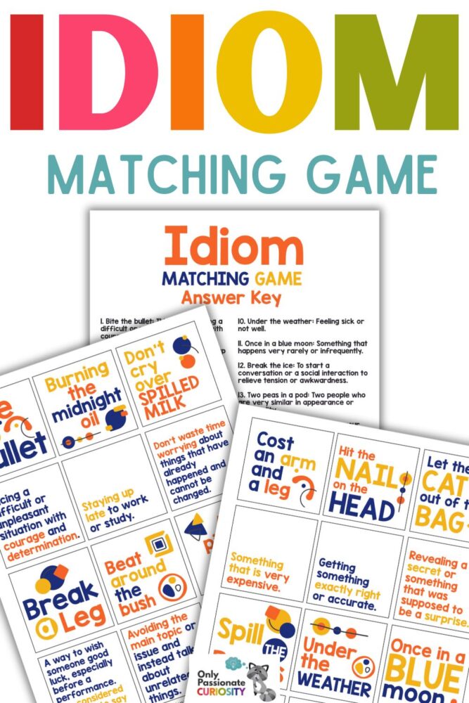 idiom matching game