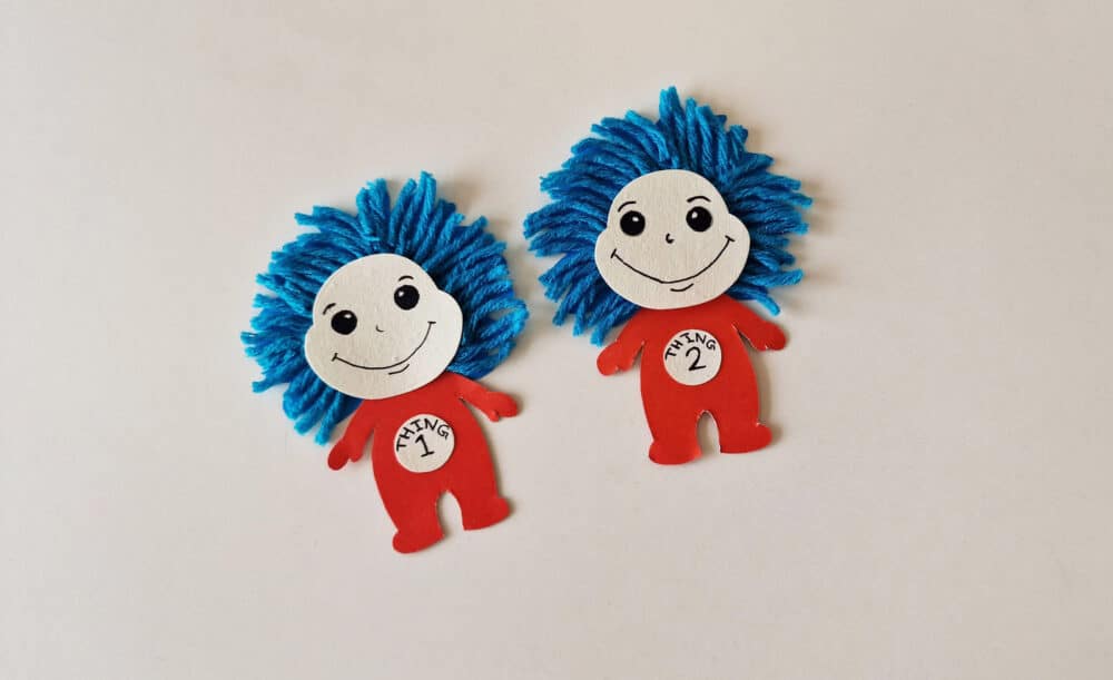 Thing 1 and Thing 2 Papercraft