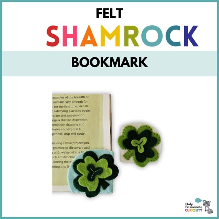 St. Patrick’s Day Felt Shamrock Bookmark