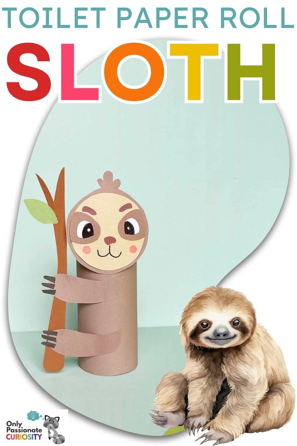 Sloth Spring Roll Toilet Paper Roll Sloth Craft